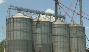 Silos onde o acidente aconteceu em Bady Bassitt (Foto: Reprodução/TV TEM)
